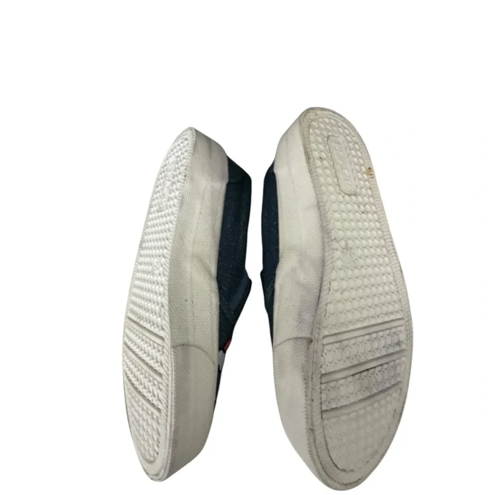 The Children's Place Slip On Sneakers Patches Studded Blue Denim Size 13‎